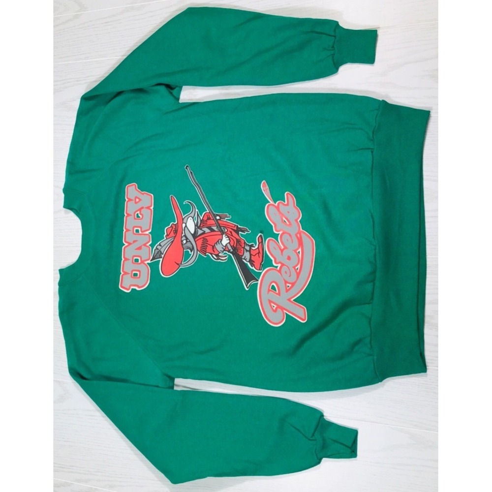 Vintage 90s UNLV Rebels Crewneck Sweatshirt Mens L Green Pannill Cotton Blend